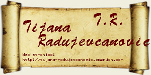 Tijana Radujevčanović vizit kartica